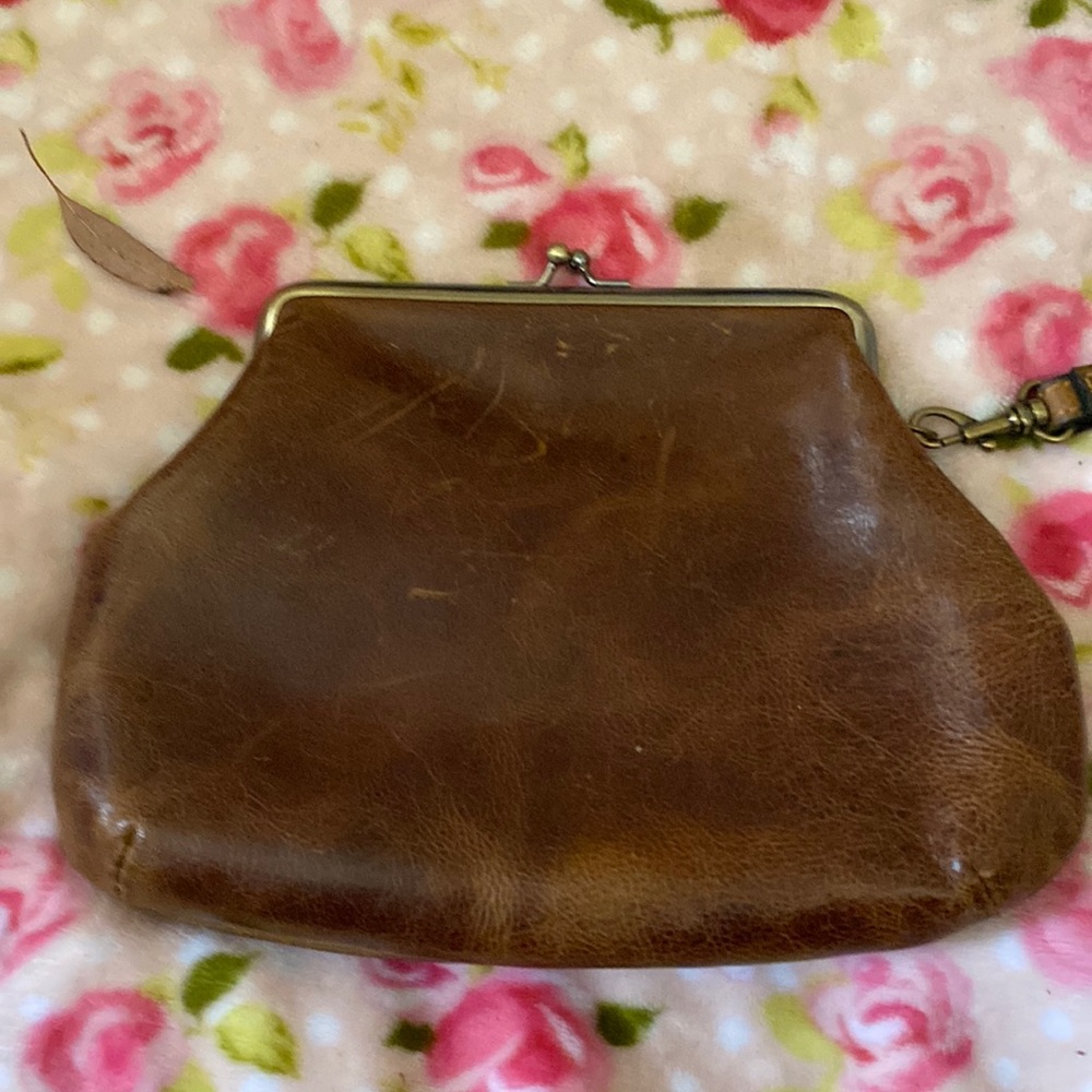 Patricia Nash Leather Savena Framed Kisslock Wristlet Wallet